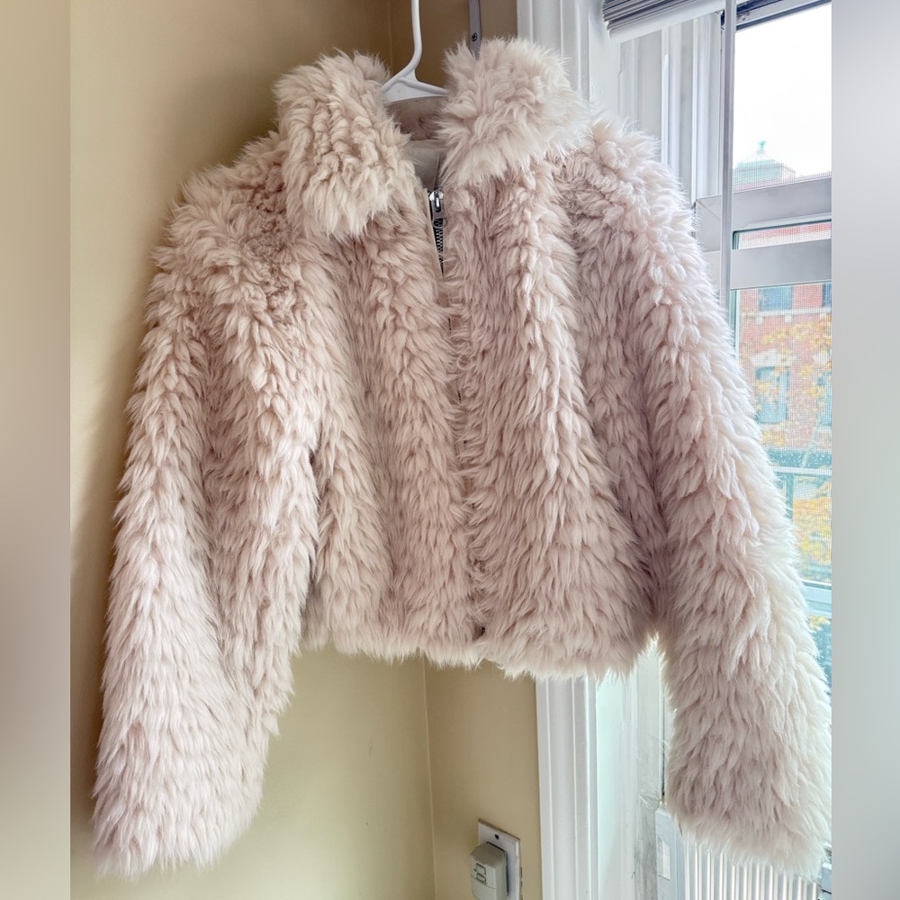 Cropped Faux Fur Jacket